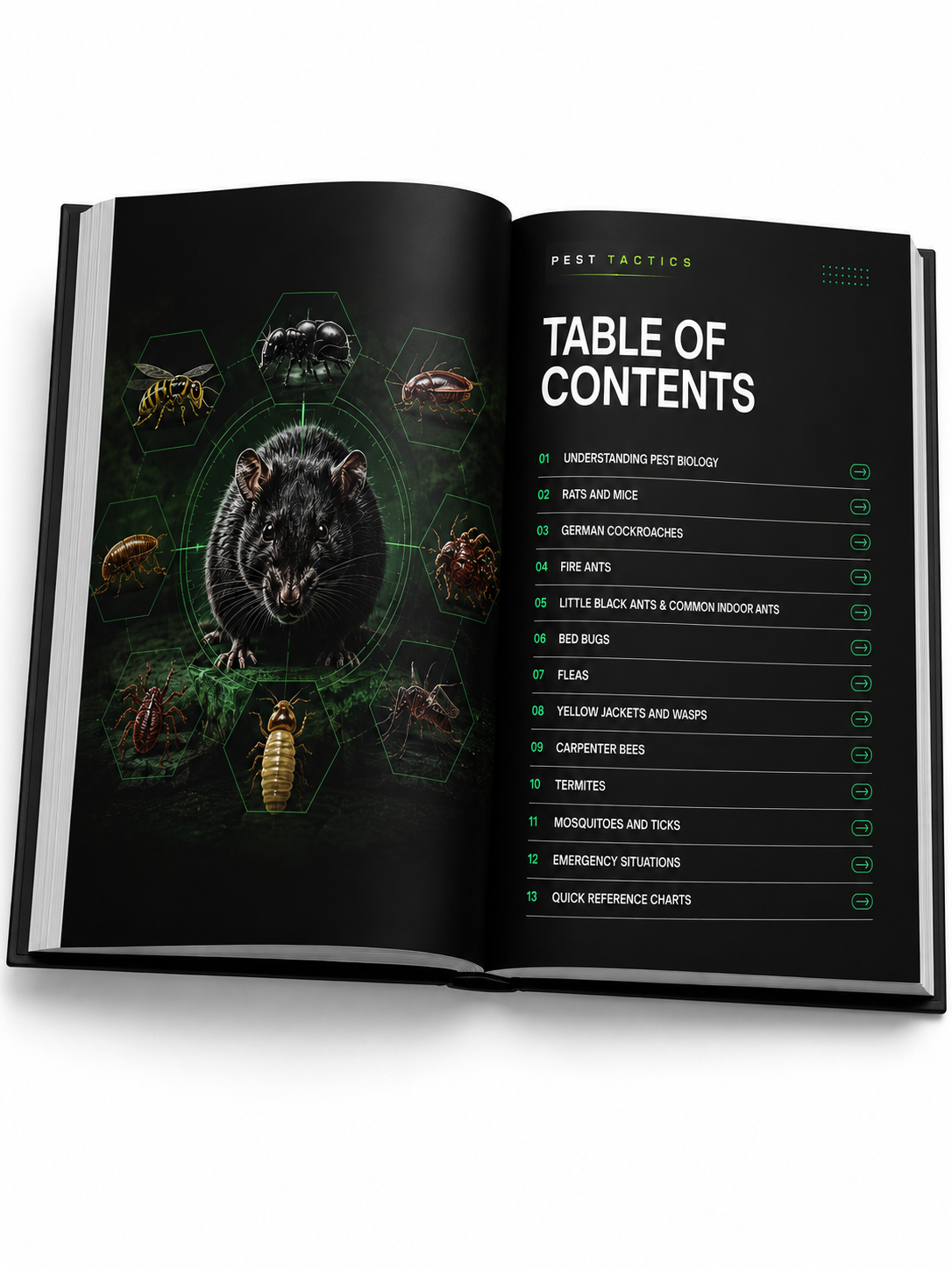 Pest Tactics — table of contents spread